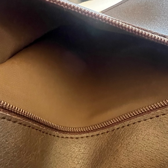 Longchamp Horse & Buckle Logo print Vintage Leather Crossbody. - Picture 15 of 16